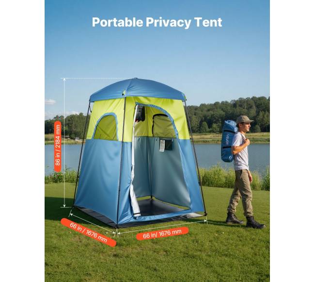 Stovyklos dušo palapinė su priedais1