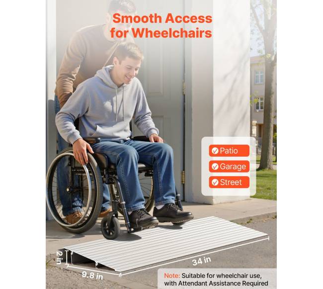 Aliuminio slenksčio pandusas 6 cm pakėlimo1