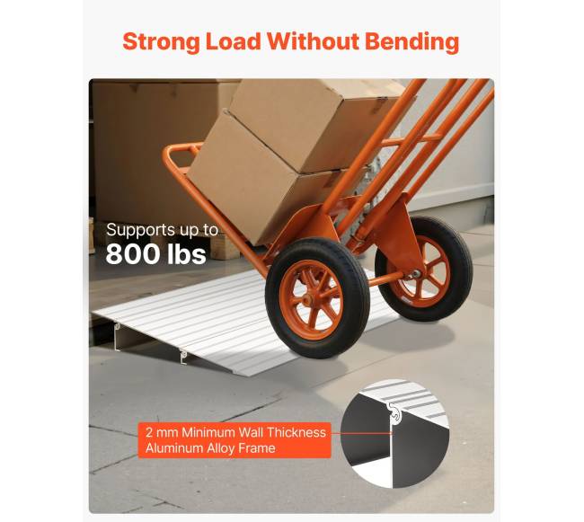 Aliuminio slenksčio pandusas 6 cm pakėlimo2