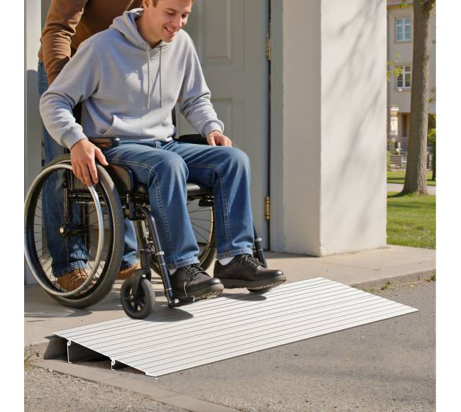 Aliuminio slenksčio pandusas 6 cm pakėlimo7