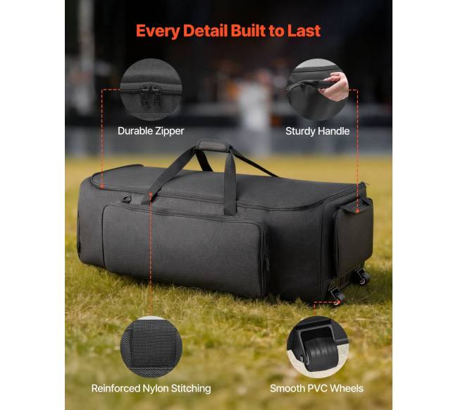 Būgnų įrangos krepšys su ratukais5