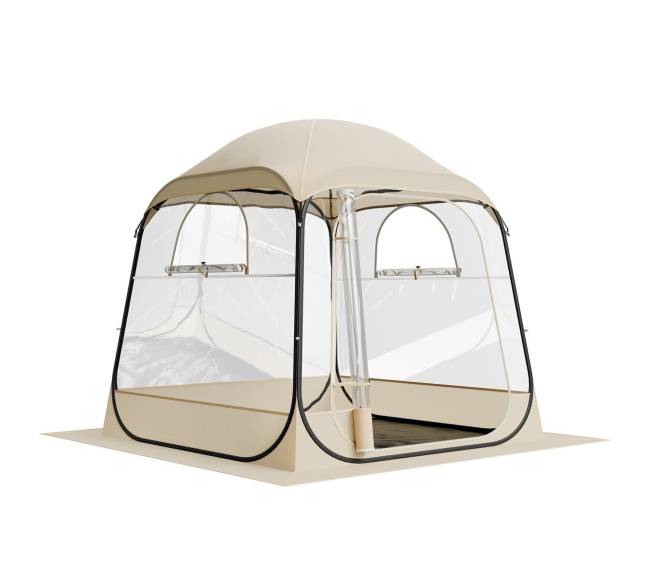 Išskleidžiama sportinė palapinė, skaidri kupolas0
