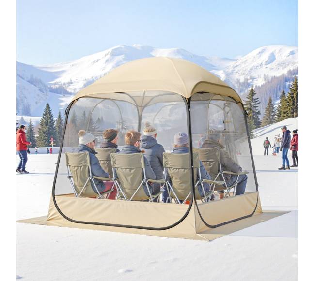 Išskleidžiama sportinė palapinė, skaidri kupolas7