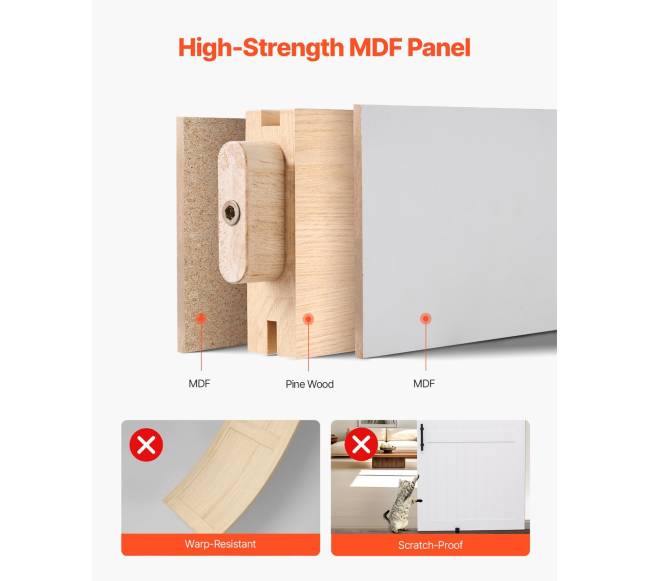 Stumdomos durys su furnitūra 1219x2134mm MDF PVC2