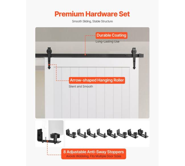 Stumdomos durys su furnitūra 1219x2134mm MDF PVC4