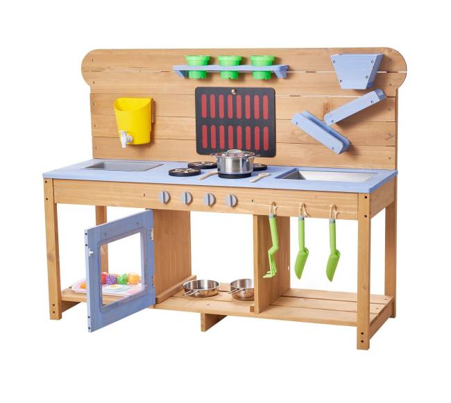 Vaikiškas lauko medinis purvo virtuvė9