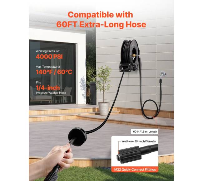 Aukšto slėgio žarnos ritė 18,3 m4