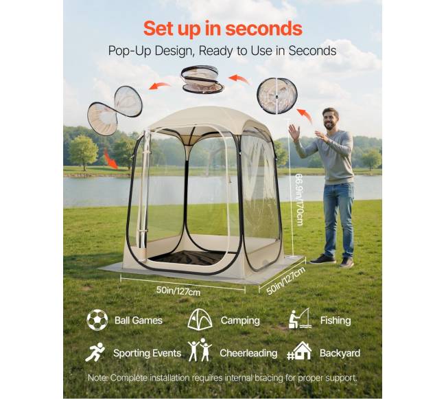 Iššokantis skaidrus kupolo palapinė1