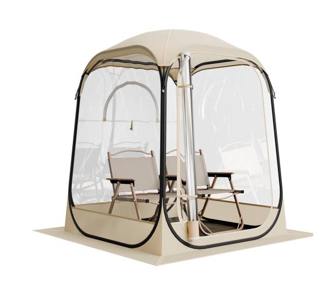 Iššokantis skaidrus kupolo palapinė8