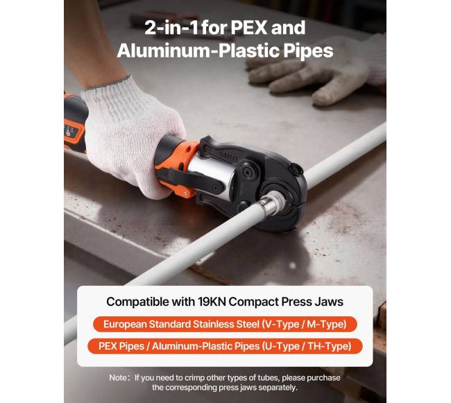 Belaidis vamzdžių užspaudimo įrankis PEX ir aliuminio vamzdžiams1