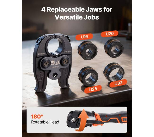 Belaidis vamzdžių užspaudimo įrankis PEX ir aliuminio vamzdžiams3