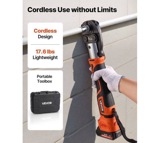 Belaidis vamzdžių užspaudimo įrankis PEX ir aliuminio vamzdžiams4