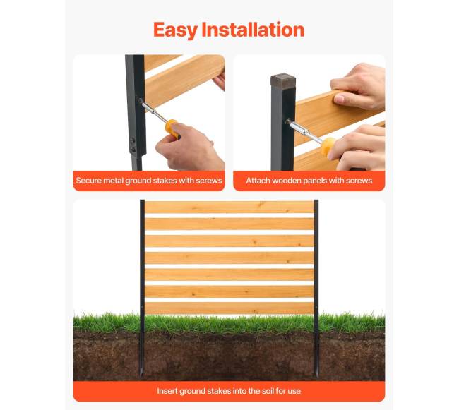 Medinė privatumo tvora sode3