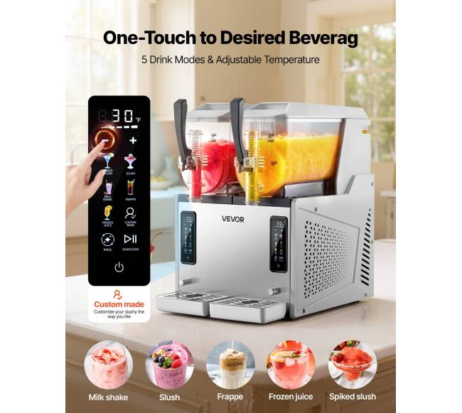 Šalčio mašina 3L100oz, 2 talpos namams1