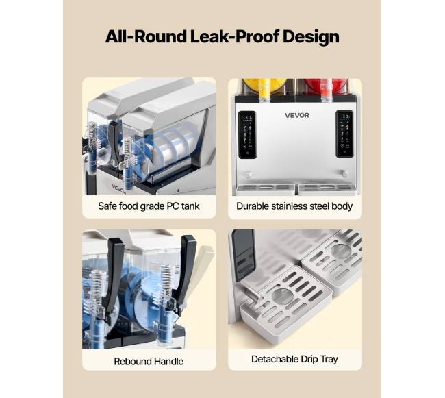 Šalčio mašina 3L100oz, 2 talpos namams5