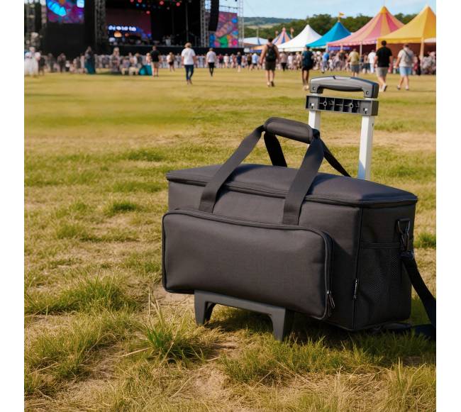 Riedanti DJ kabelių kuprinė su ratais7