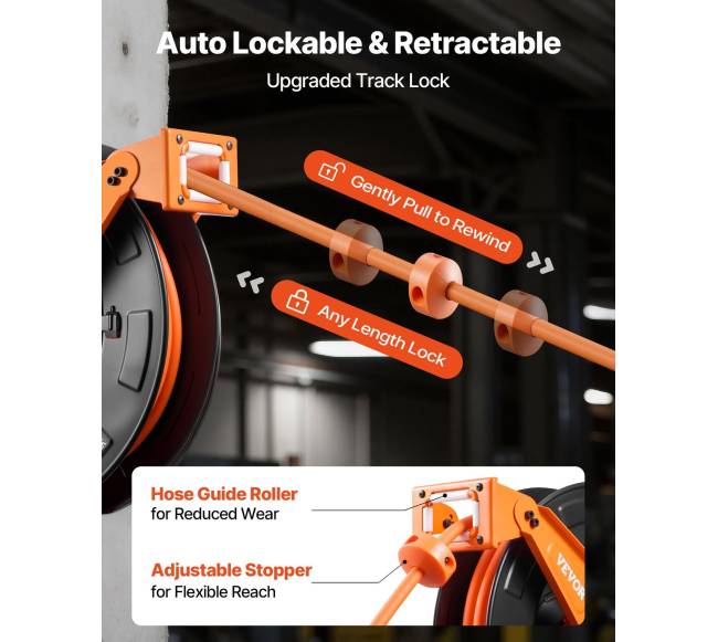 Ištraukiamas oro žarnos būgnas 15m 300 PSI2