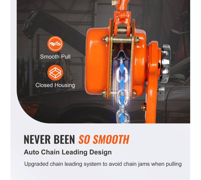 Rankinis svirtinis grandinės keltuvas 1,5 t 10 pėdų4