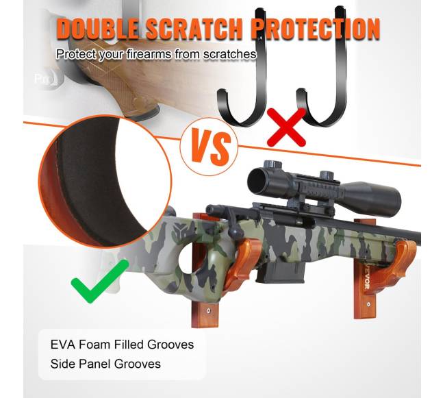 Ginklų laikiklis ant sienos 1 ginklui3