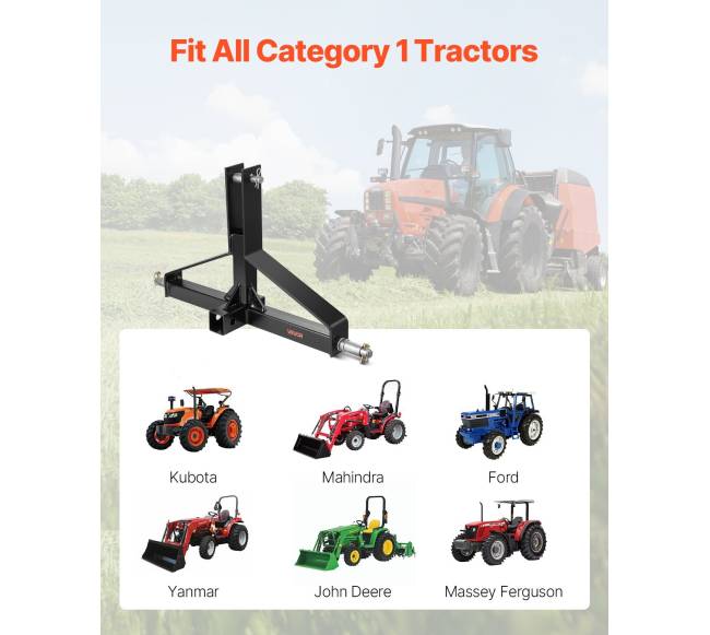 2 colių priekabos kablis traktoriui 1 kategorijos1