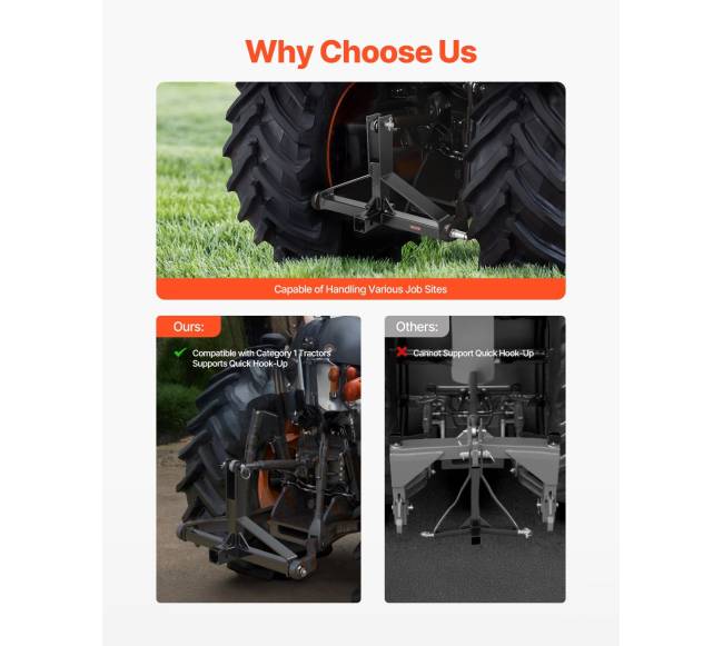 2 colių priekabos kablis traktoriui 1 kategorijos3