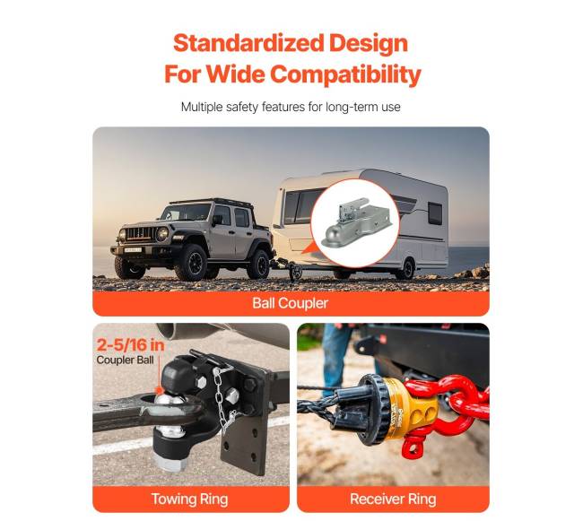 Pintelio kablys su rutuliu 2-3" žiedui 13 tonų4