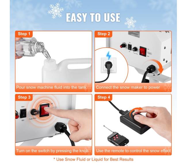 1200W sniego mašina su reguliuojamu stovu5