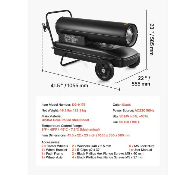 50 kW dyzelinis oro šildytuvas su ratukais6