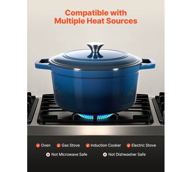 Emaliuotas ketaus puodas 5.7L su dangčiu3