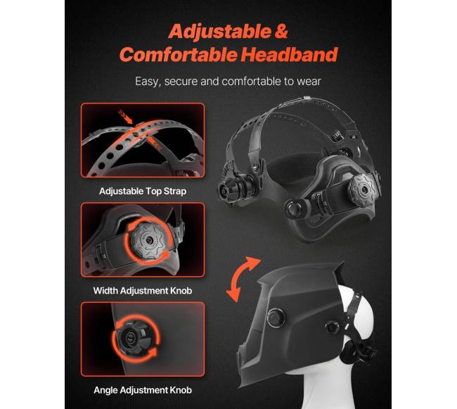 Automatiškai tamsėjantis suvirinimo šalmas su saulės energija4