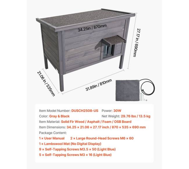 Medinis šildomas namelis katėms lauke6