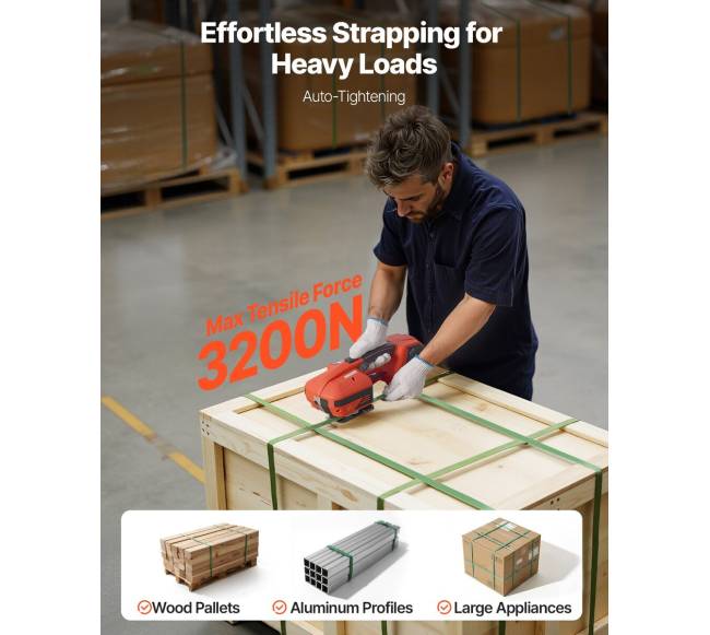 Elektrinė juostavimo mašina, 2 x 4000 mAh baterijos1