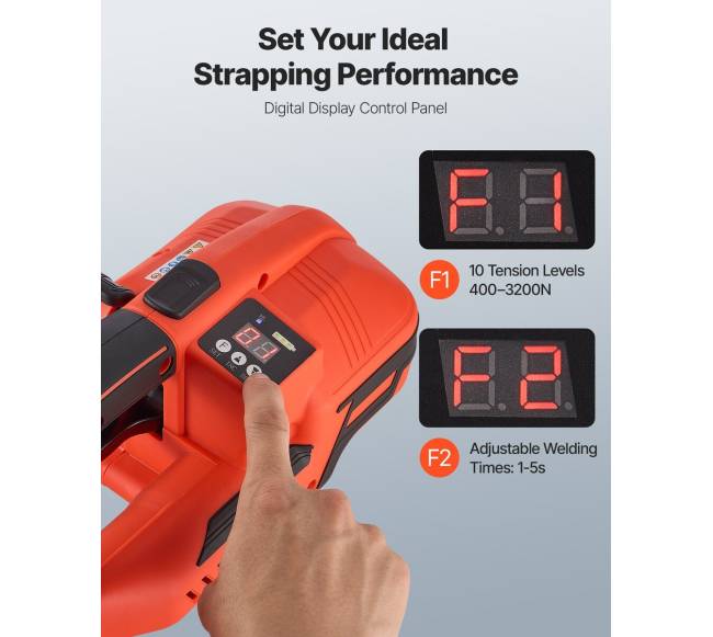 Elektrinė juostavimo mašina, 2 x 4000 mAh baterijos4