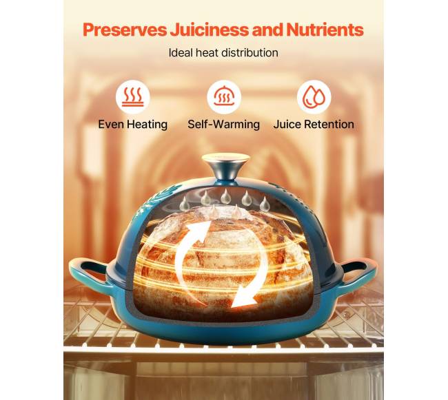 Emaliuotas ketaus troškinimo puodas 4.7L2