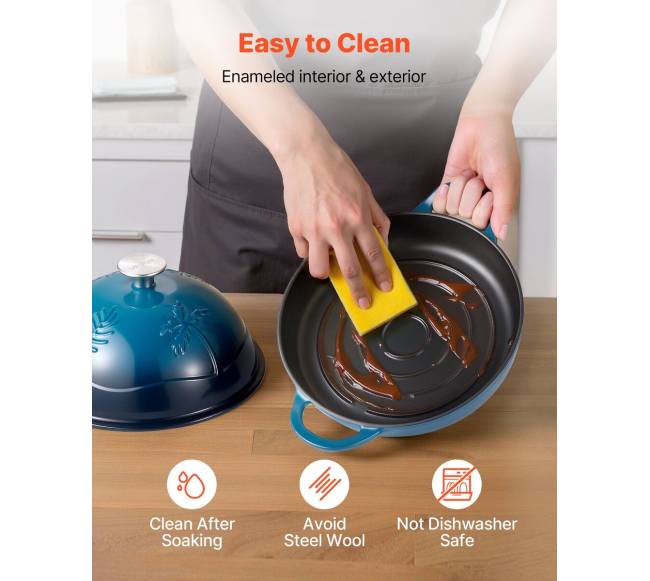 Emaliuotas ketaus troškinimo puodas 4.7L4