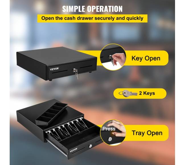 Kasos stalčius su 4 banknotų ir 5 monetų skyreliais4