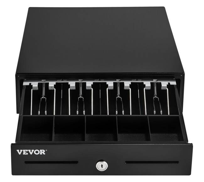 Kasos stalčius su 4 banknotų ir 5 monetų skyreliais8