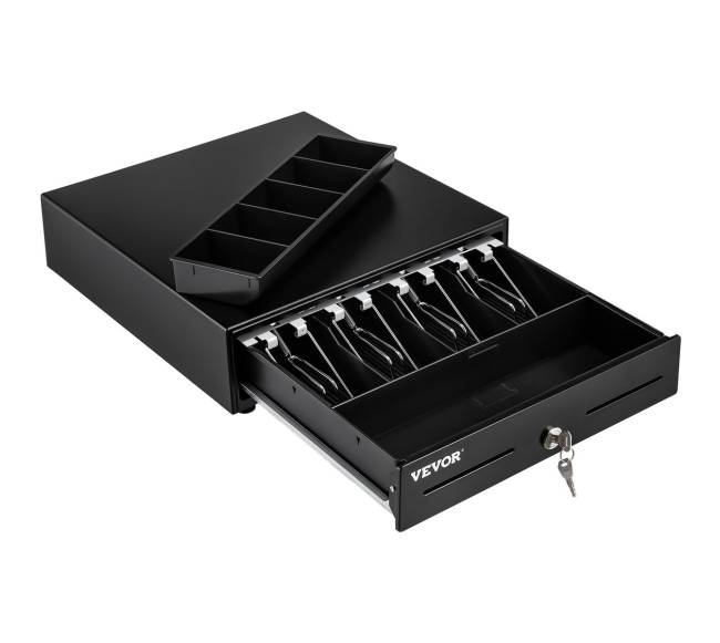 Kasos stalčius su 4 banknotų ir 5 monetų skyreliais10