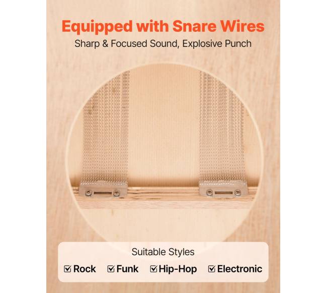 Didelis klevo medienos cajon būgnas su stygomis2