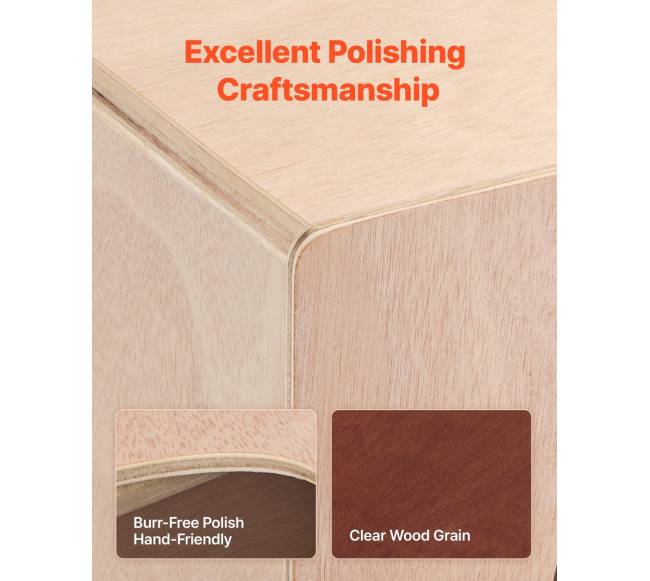 Didelis klevo medienos cajon būgnas su stygomis4