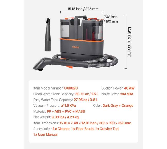 Nešiojamas kilimų valytuvas 11.5 KPa6