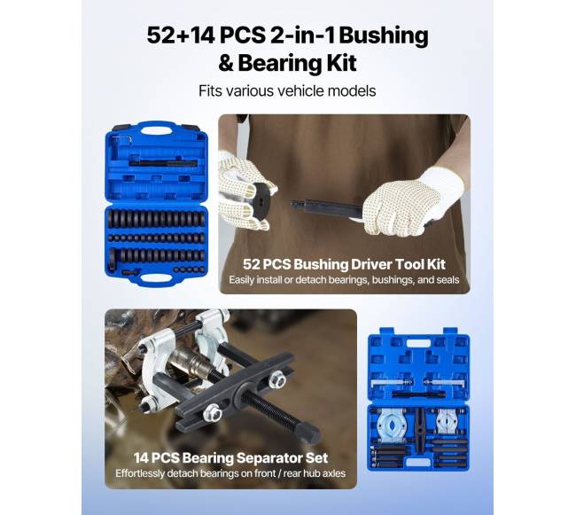 Guolių presavimo rinkinys 52+14 dalys1