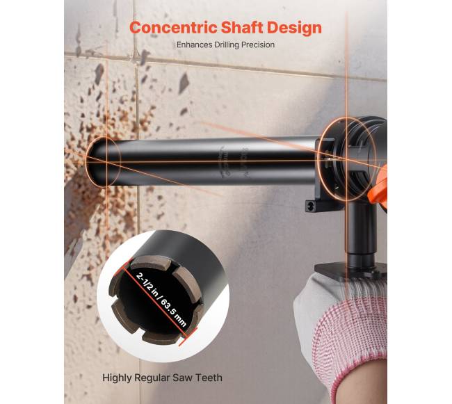 Deimantinė gręžimo karūna, 63.5 mm skersmens5