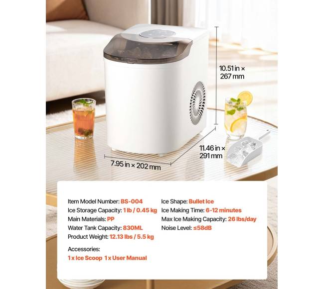 Kompaktiška ledo gaminimo mašina namams ar biurui6