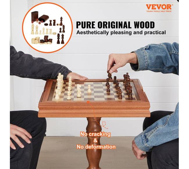 3-in-1 šachmatų, šaškių ir nardų stalo rinkinys1