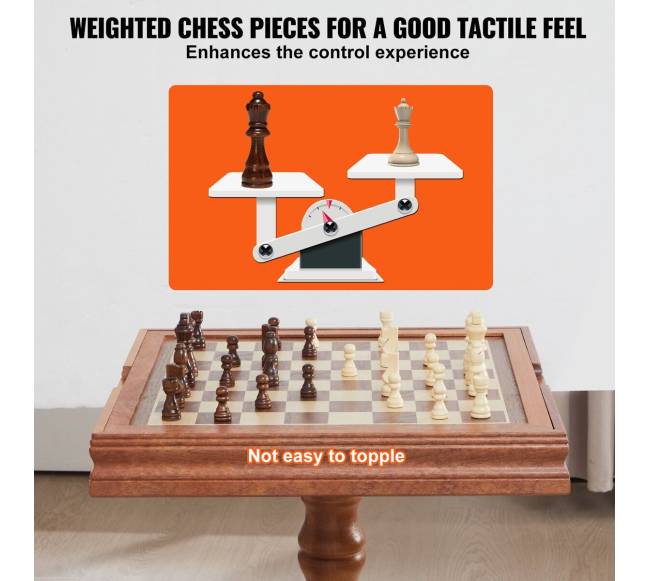 3-in-1 šachmatų, šaškių ir nardų stalo rinkinys3