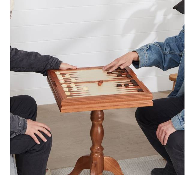 3-in-1 šachmatų, šaškių ir nardų stalo rinkinys7