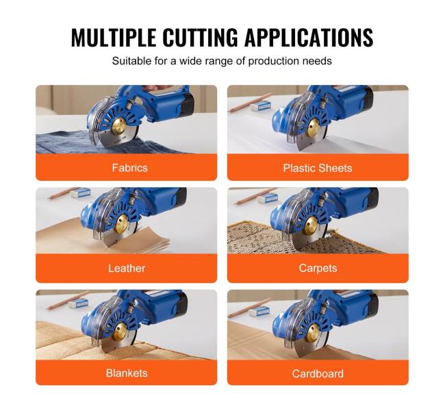 Belaidis audinio pjaustytuvas su 5 greičiais5