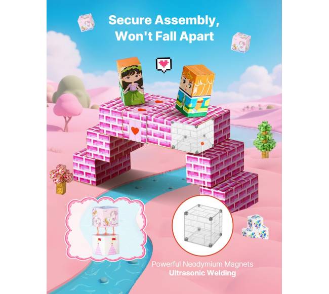 Magnetiniai blokeliai 100 vnt. pilies rinkinys2