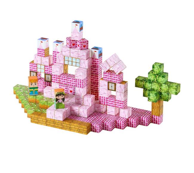 Magnetiniai blokeliai 100 vnt. pilies rinkinys9